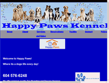Tablet Screenshot of happypawskennel.ca